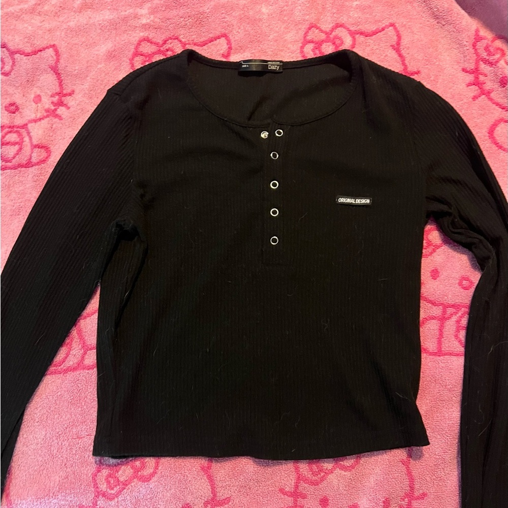 Obey Women's Black Button Down Shirt